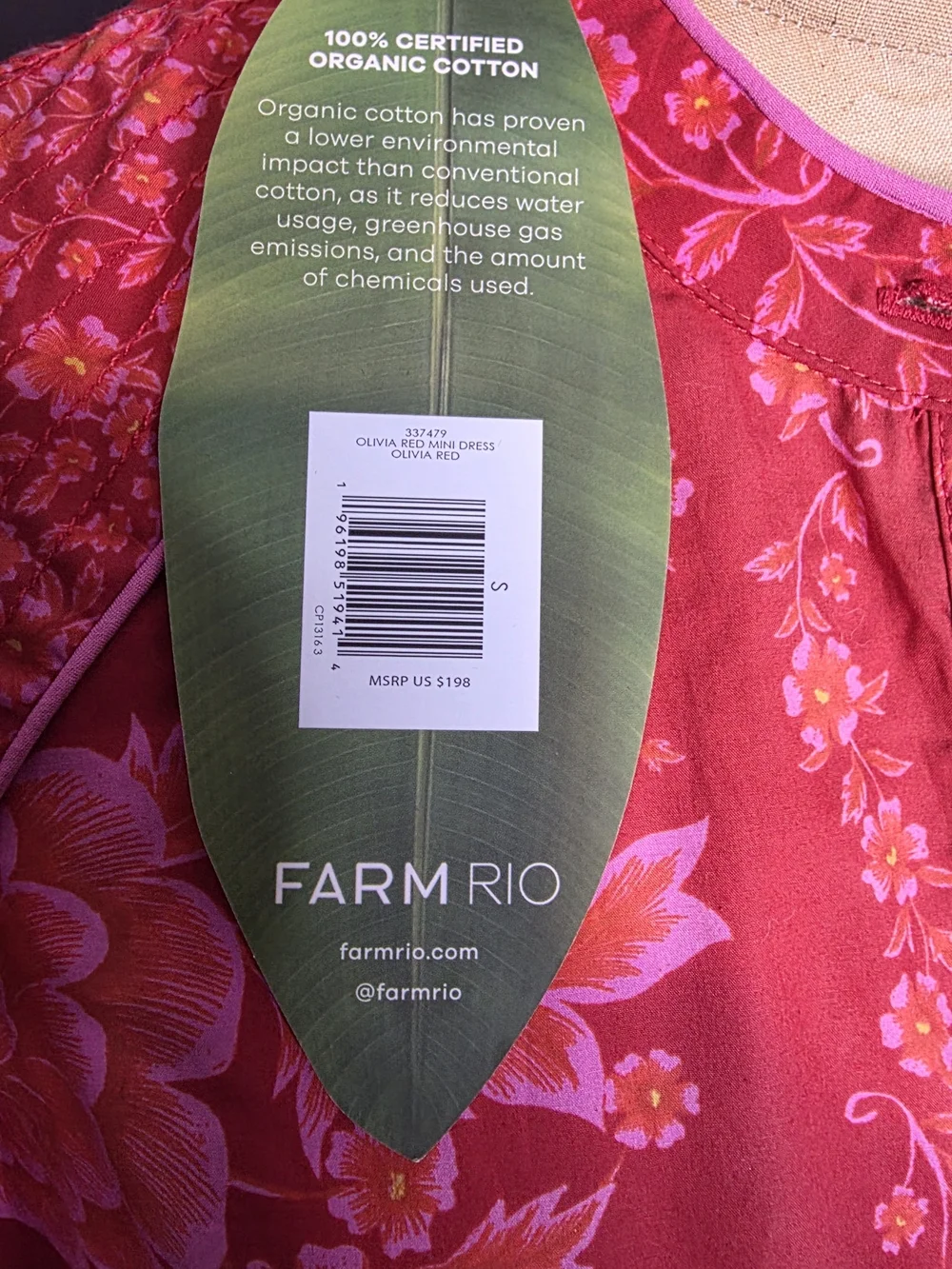 FARM Rio Hot Pink and Red Floral Button-Front Mini Dress - Picture 2 of 5
